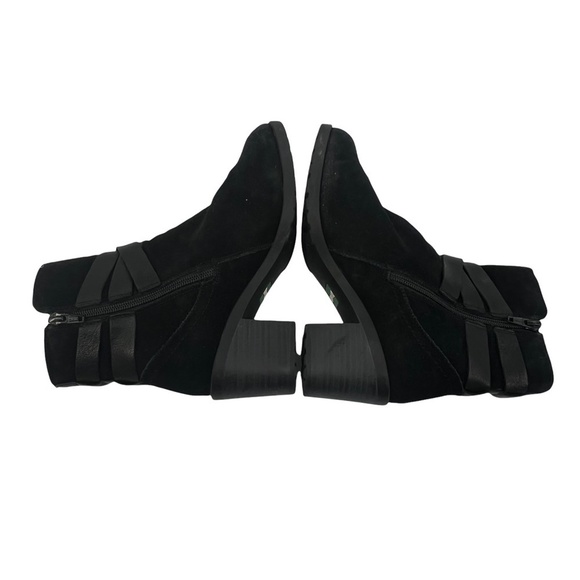 Cougar Black Leather Waterproof Arvida Block Heel Ankle Boots Size 6 Women's - Picture 6 of 11